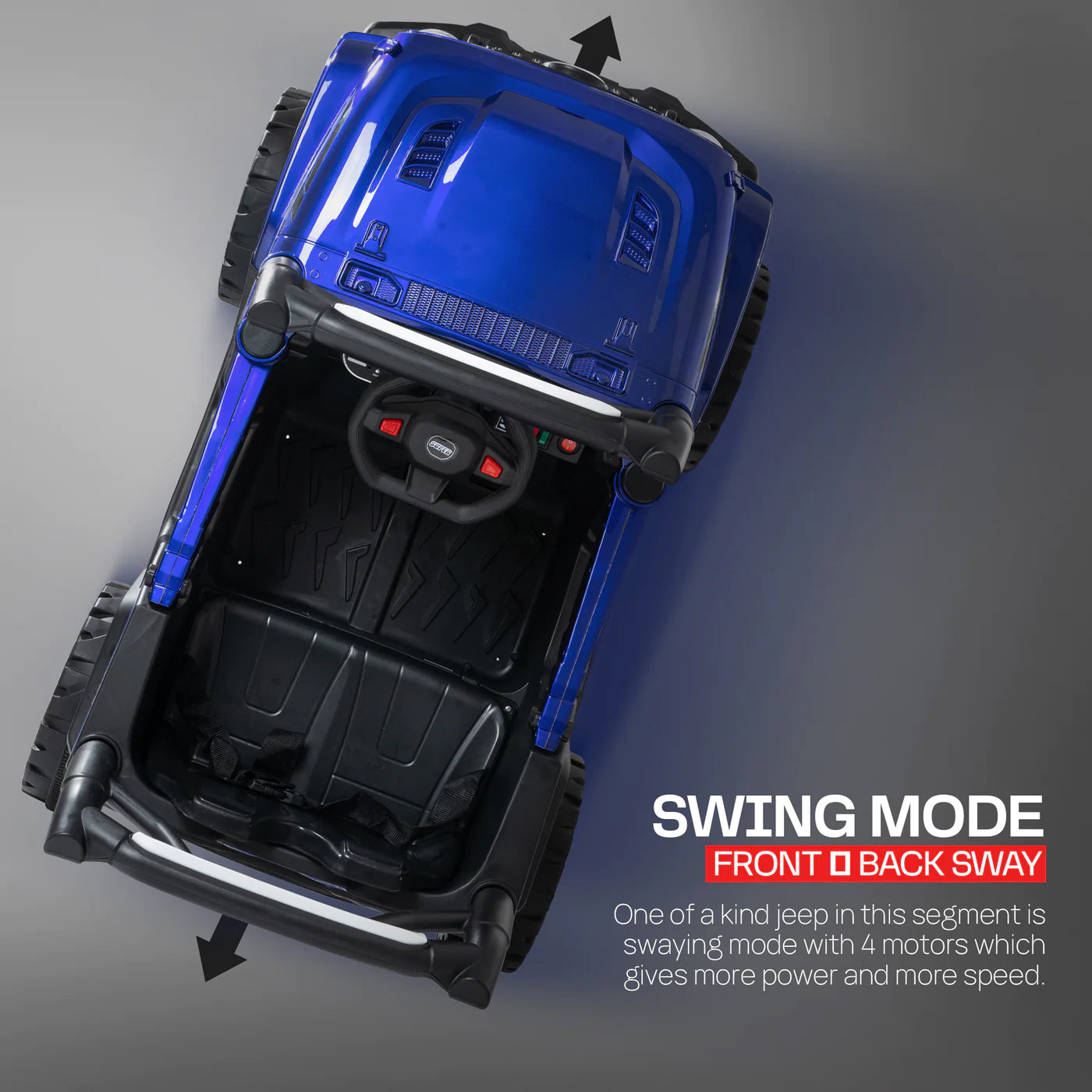 4x4 Motor Kids Battery Operated Electric Jeep for 1, 2, 3, 4, 5, 6 Years | Remote Control + Manual Steering Drive + Mobile App | Kids Jeeps | Most Gifted Car 4x4 Motor Kids Battery Operated Electric Jeep for 1, 2, 3, 4, 5, 6 Years | Remote Control + Manual Steering Drive + Mobile App | Kids Jeeps | Most Gifted Car